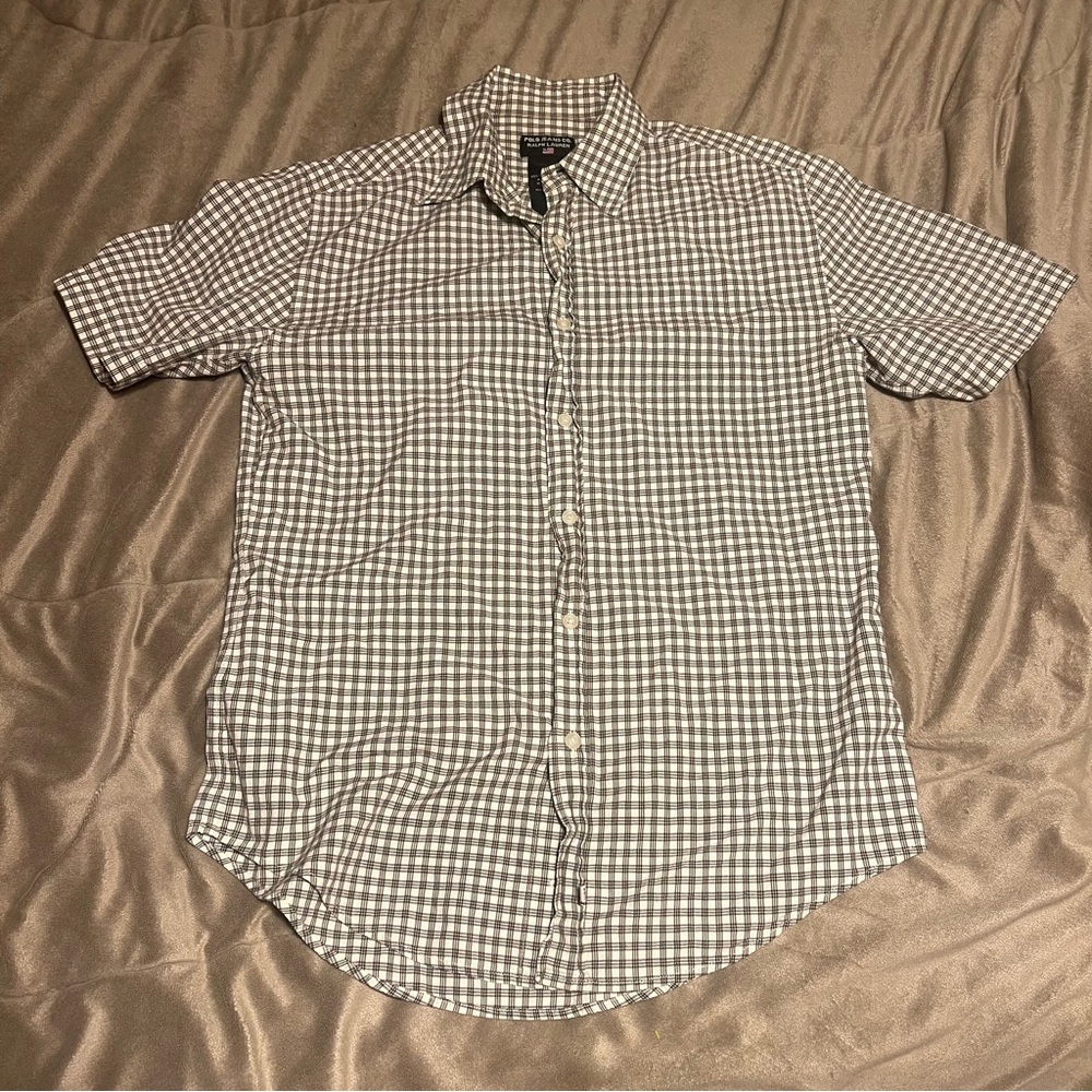 Vintage Ralph Lauren Polo Jeans Company White/Black Short Sleeve Shirt Size S